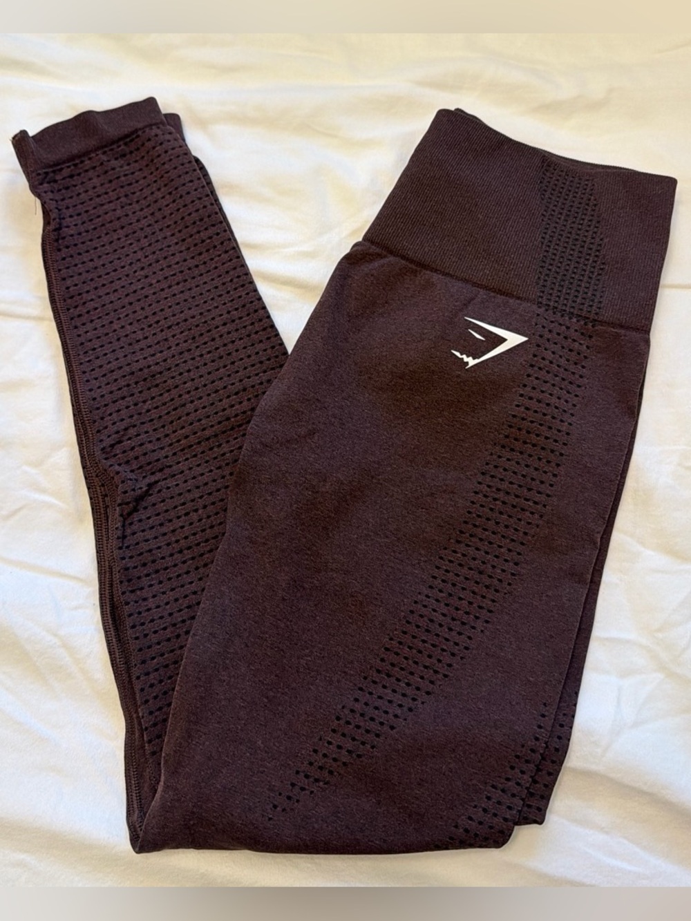 Gymshark Kids Seamless High-Waist Leggings in Plum